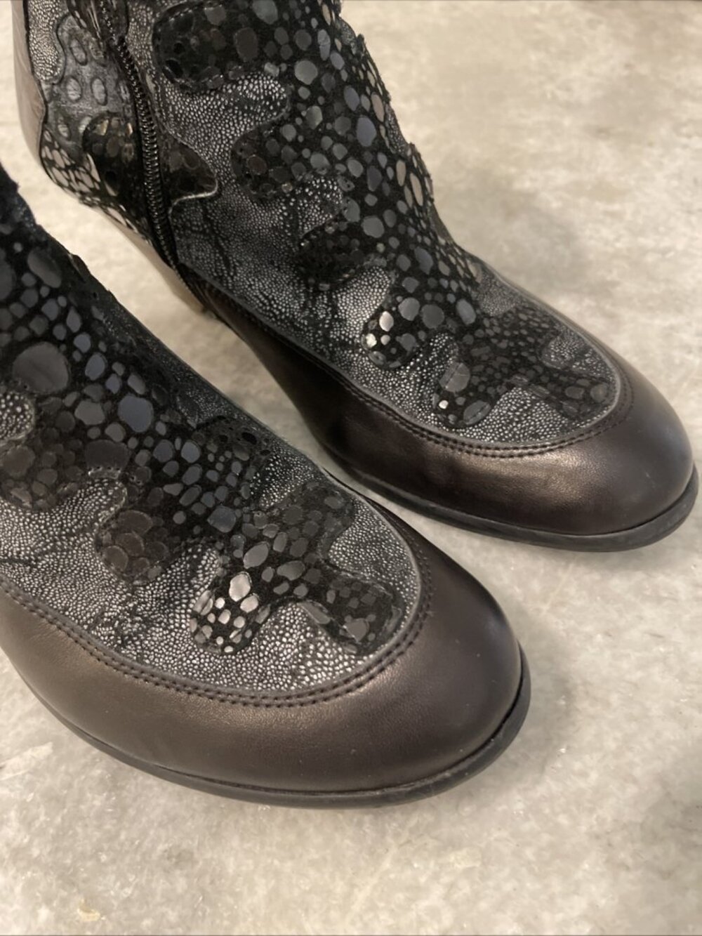 Jan Jansen Boots Womens Size 9 Black Bootie Leather Gothic Advant Garde Eur 39 - Picture 5 of 12